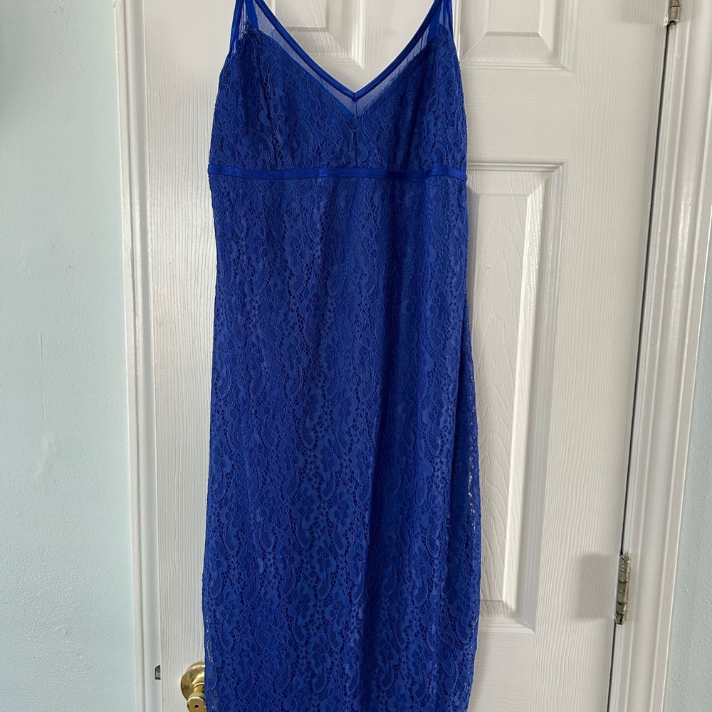 NWT Lulus Elegant Blue Lace Dress